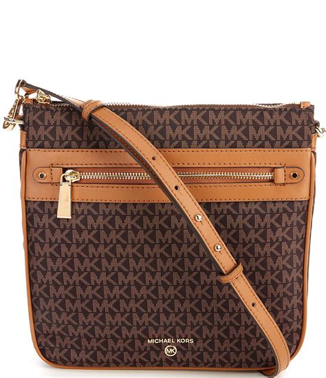 michael michael kors signature jet set double pouch crossbody|michael kors crossbody travel bag.